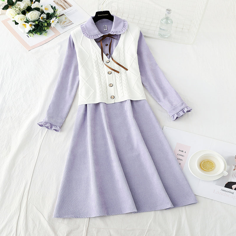 New women's gentle style, thin and high waistcoat two-piece set  3917