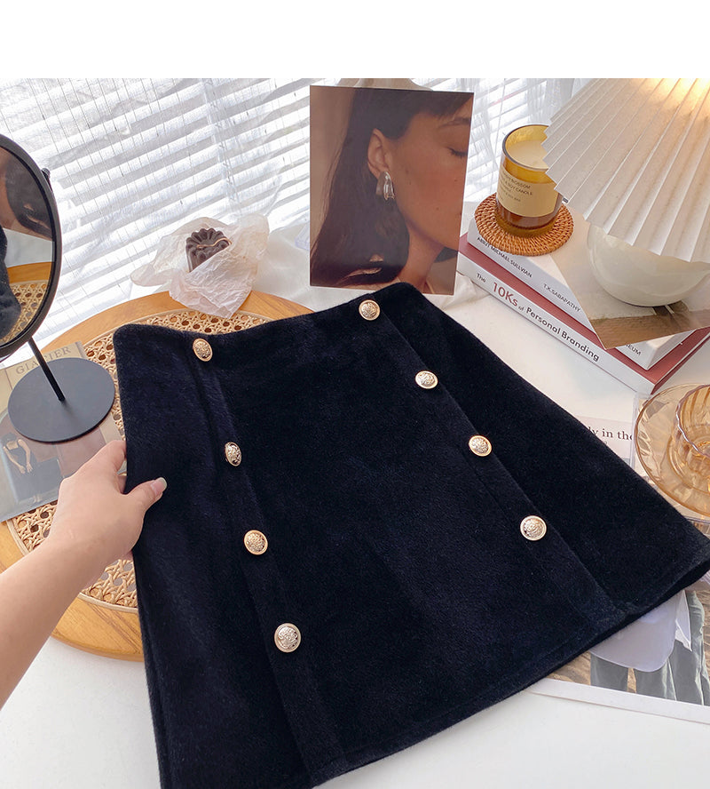 Design feeling is thin, wool cloth Hip Wrap Skirt  5353