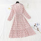 New knee pleated Floral Dress  4575