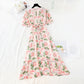 French Vintage chiffon dress with slim waist  4671