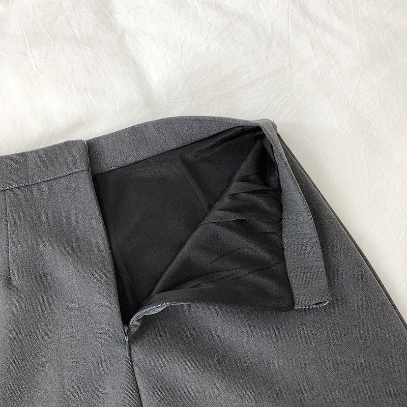 Solid color high waisted suit A-line skirt anti tarnish  5321