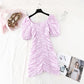 One shoulder careful machine shows a thin skirt  4147
