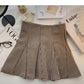 Design sense of niche Hong Kong style high waist thousand bird check skirt  5299