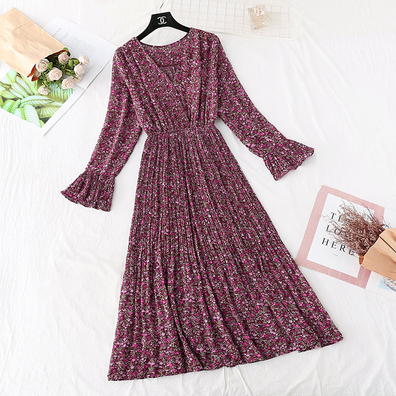 Neuer Stil, kleiner, frischer, französischer, langer Retro-Faltenrock Kikyo-Rock 4523