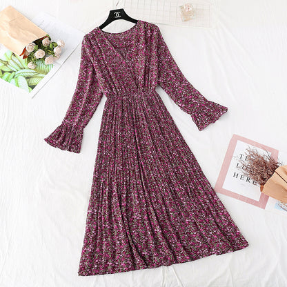 Neuer Stil, kleiner, frischer, französischer, langer Retro-Faltenrock Kikyo-Rock 4523