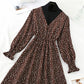 New medium length thick waist slim retro dress  4745