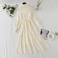 Baby collar dress lace bottomed skirt  4429