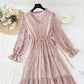 The new French retro minority dress has a drawcord at the waist  4572