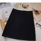 Woolen skirt sweet solid color high waist thin A-line skirt  5438