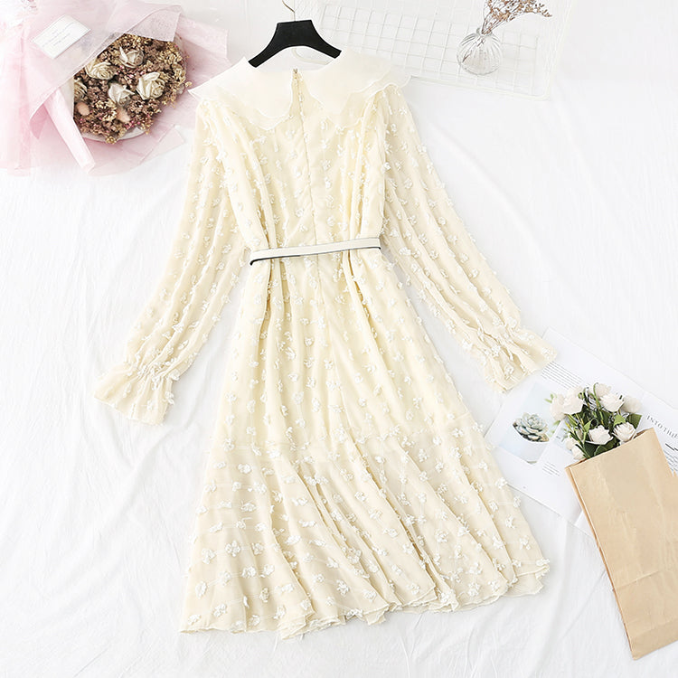 Women's layered mesh double doll neck fishtail long skirt  3985
