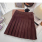 Faltenrock, vielseitiger Strickrock in A-Linie mit hoher Taille 5309