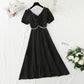 Gentle wind dress women's summer tea break long skirt  4862