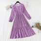 Neu Rüschen-Chiffonkleid mit Faltenrock 4079