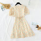 New Style Bubble Sleeve Chiffon sanfter französischer Retro-Rock 4634