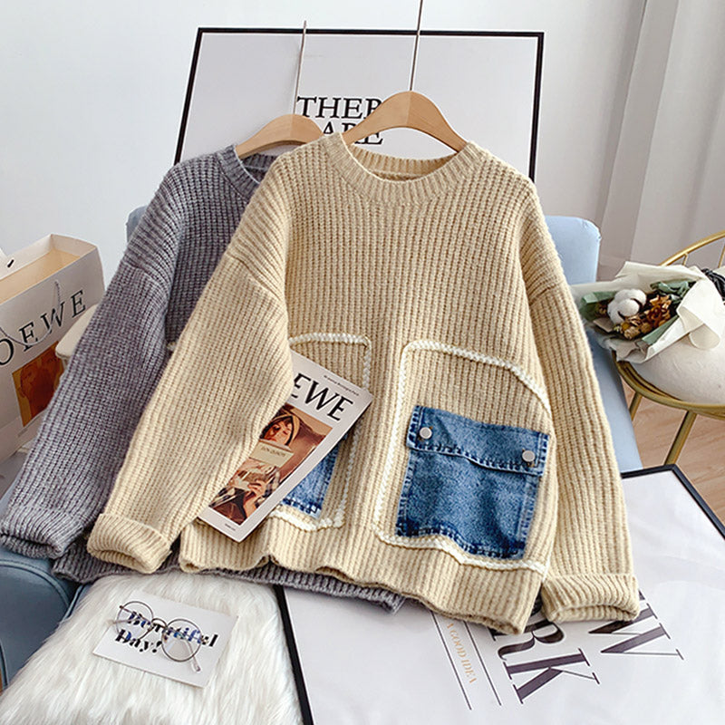Design-Sinn Minorität Retro-japanischer fauler Pullover 5176