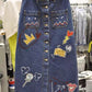 Neuer Stil für Frühling und Herbst, modischer Cowboyrock, figurbetonter Jeansrock für Frauen, süßer Druck A-Linie langer Rock 3671