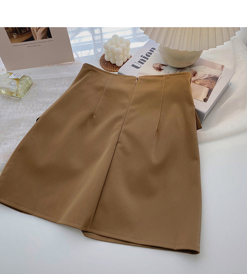 Koreanisches Design, unregelmäßiger, schmaler Hüftwickelrock 5279