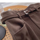 Woolen skirt women's design, versatile casual high waist A-line skirt  5467