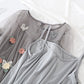 French fairy flower gauze suspender skirt  3728