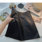 High waist solid simple A-line skirt  5276