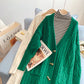 Lazy wind twist long sweater coat female  4927