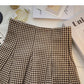 Design-Nischen-Rock im Hong Kong-Stil mit hoher Taille und Tausend-Vogel-Karos 5418
