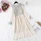 Small fragrance suit women's Vest + pleated bottom skirt two-piece set  4457