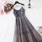 French Hepburn fairy sling gauze dress  3734