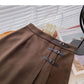 Faltenrock ist dünn, A-Linie mit hoher Taille und vielseitiger kurzer Rock 5422