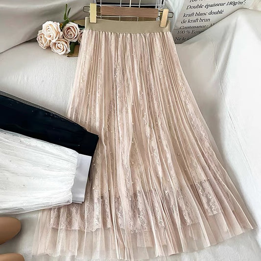 starry sky skirt, summer tulle skirt,lace bouffant skirt  3604