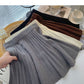 Faltenrock, Damenmodell, vielseitiger Strickrock 5271
