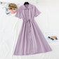 Leichtes, wind- und schneegesponnenes Kleid mit schmaler Taille 4685