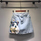 Jeansrock mit hoher Taille, neuer Stil, große Größe, schick, vielseitig, Rock in A-Linie 3559 