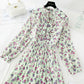 New French Vintage Chiffon lotus leaf side long skirt fairy super fairy series  4696