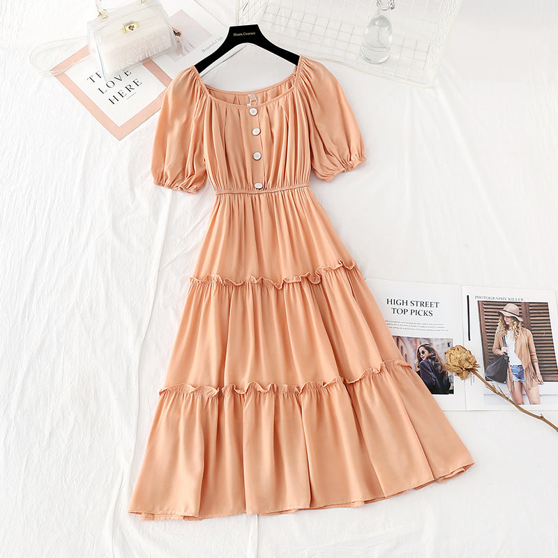 New one shoulder French gentle long skirt temperament  4287