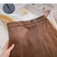 Slim high waist pleated skirt to prevent light loss  5470