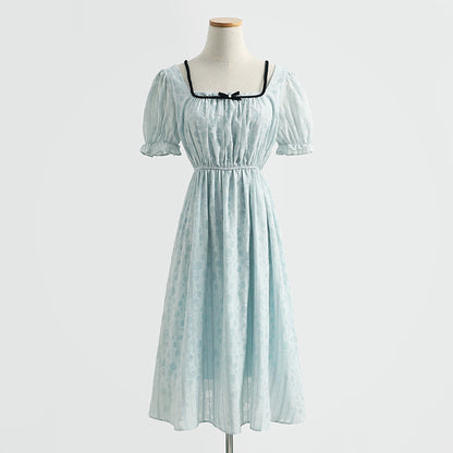 Kikyo Kleid für die erste Liebe im Nischendesign mit quadratischem Kragen 4292