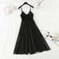 Französisch süßes Mesh-Kleid Temperament kleiner schwarzer Rock mit geschlossener Taille 4423