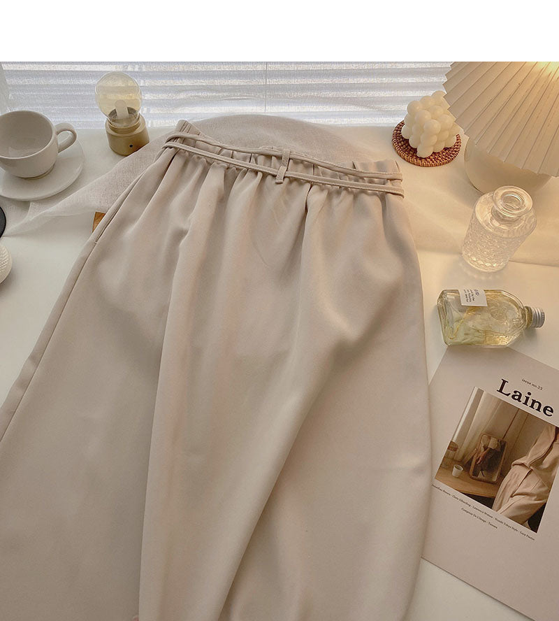The new Korean style has a slim and vertical A-line skirt  5713