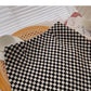 Retro chessboard plaid skirt with slim waist  5344