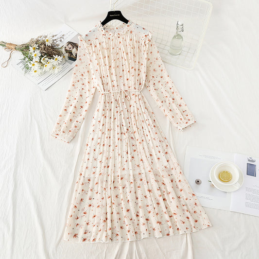 Chiffon-Blumenrock ist dünn und sanft. Tragen Sie es mit einem Kleid 4810
