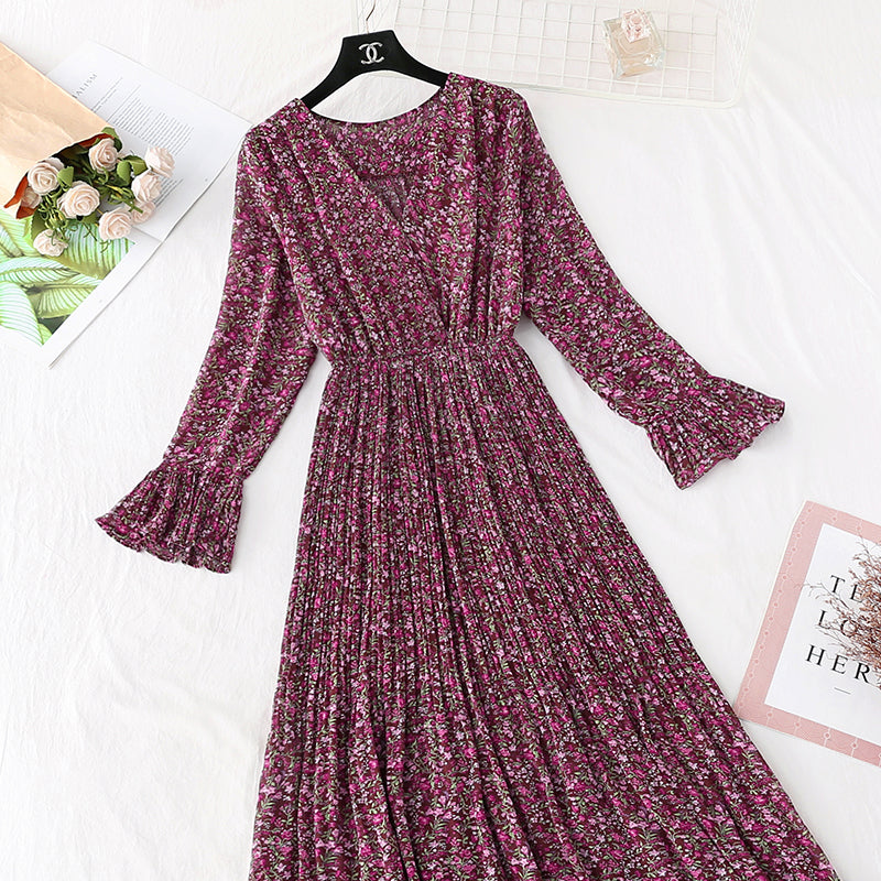 Neuer Stil, kleiner, frischer, französischer, langer Retro-Faltenrock Kikyo-Rock 4523
