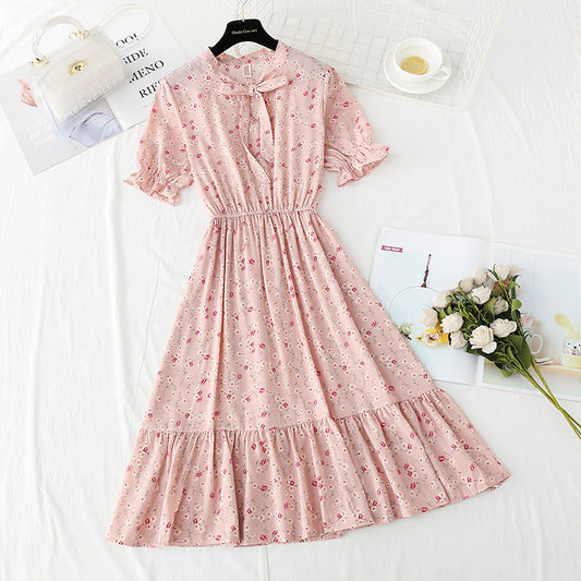 Kleines Blumenkleid aus französischem Chiffon 4903