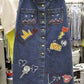 Neuer Stil für Frühling und Herbst, modischer Cowboyrock, figurbetonter Jeansrock für Frauen, süßer Druck A-Linie langer Rock 3671
