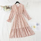 Ruffle edge gentle wind broken flower skirt  4835