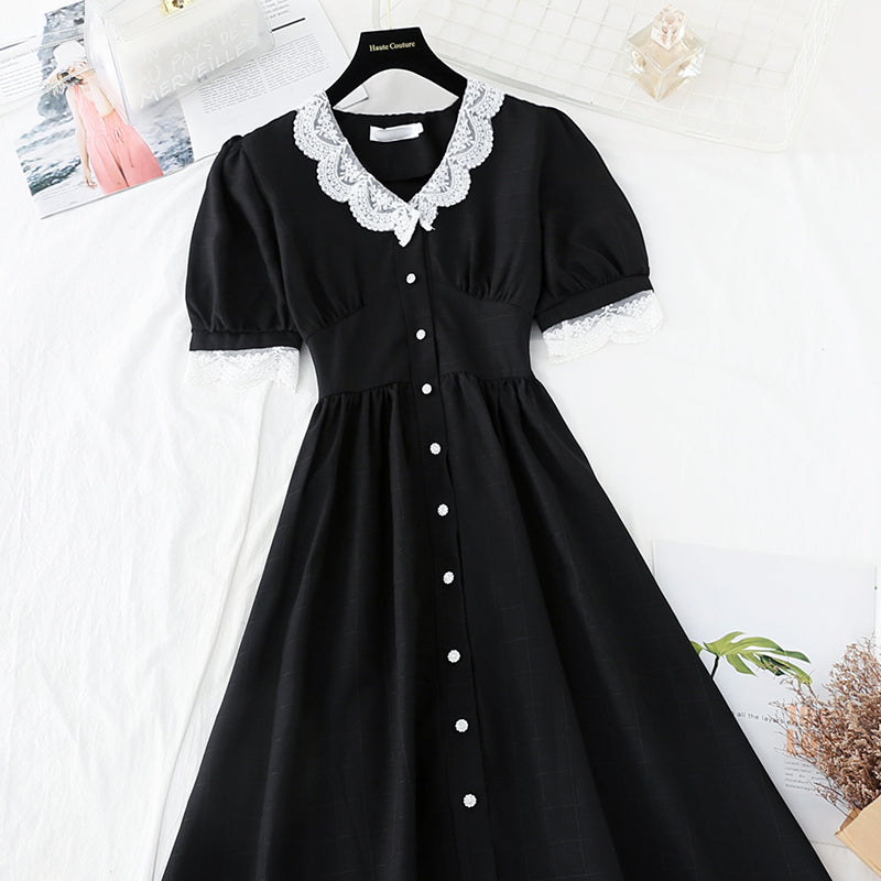 Slim waist, goddess design, long skirt, light mature style  4216