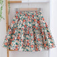 Spring and summer floral skirt, high waist A-line umbrella skirt , safety bouffant skirt  3587