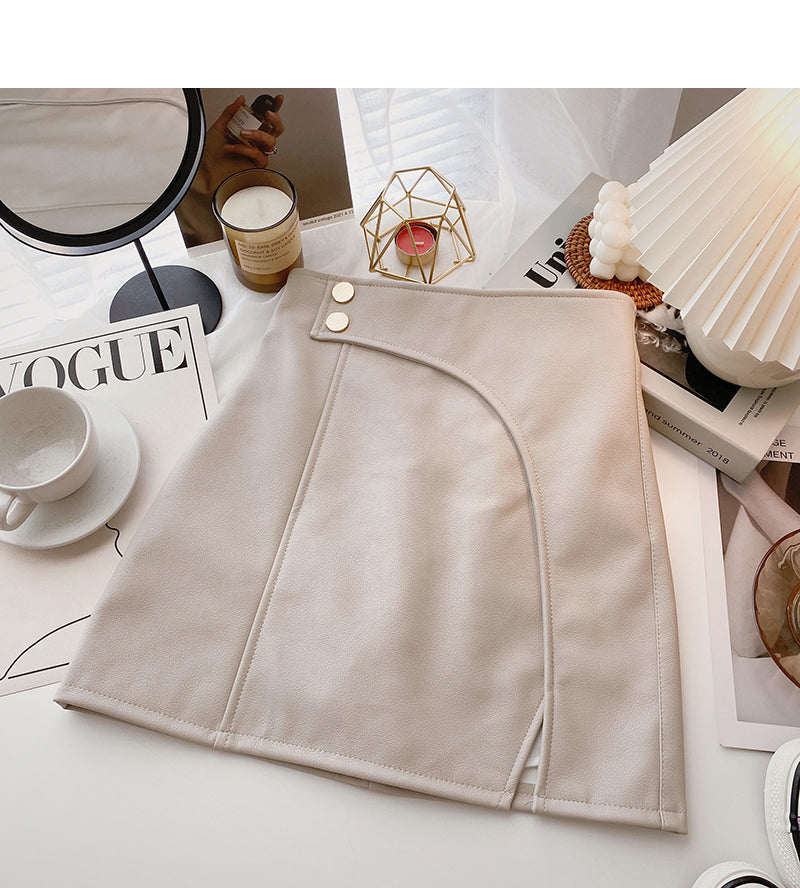 Korean style irregular small split A-shaped Hip Wrap Skirt  5374