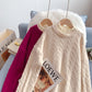 Design sense hemp lace collar sweater  4949