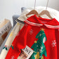 College style Navy collar Christmas Sweater Girl  4968